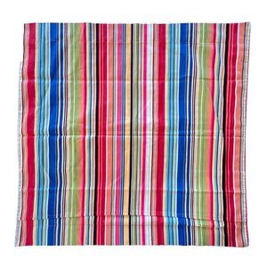 POTTERY BARN Euro Sham Striped Galena Multi Colored Cotton 26" x 26" Portugal